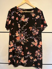 John Zack Black/ Floral Mini Dress Size 14