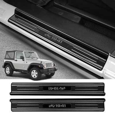 ZZEQYG 2 Pcs Stainless Steel Door Sill Protector Compatible with Jeep Wrangle...