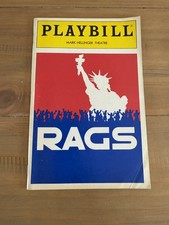 Rags the Musical Broadway Playbill August 1986 Larry Kert Stephen Schwartz