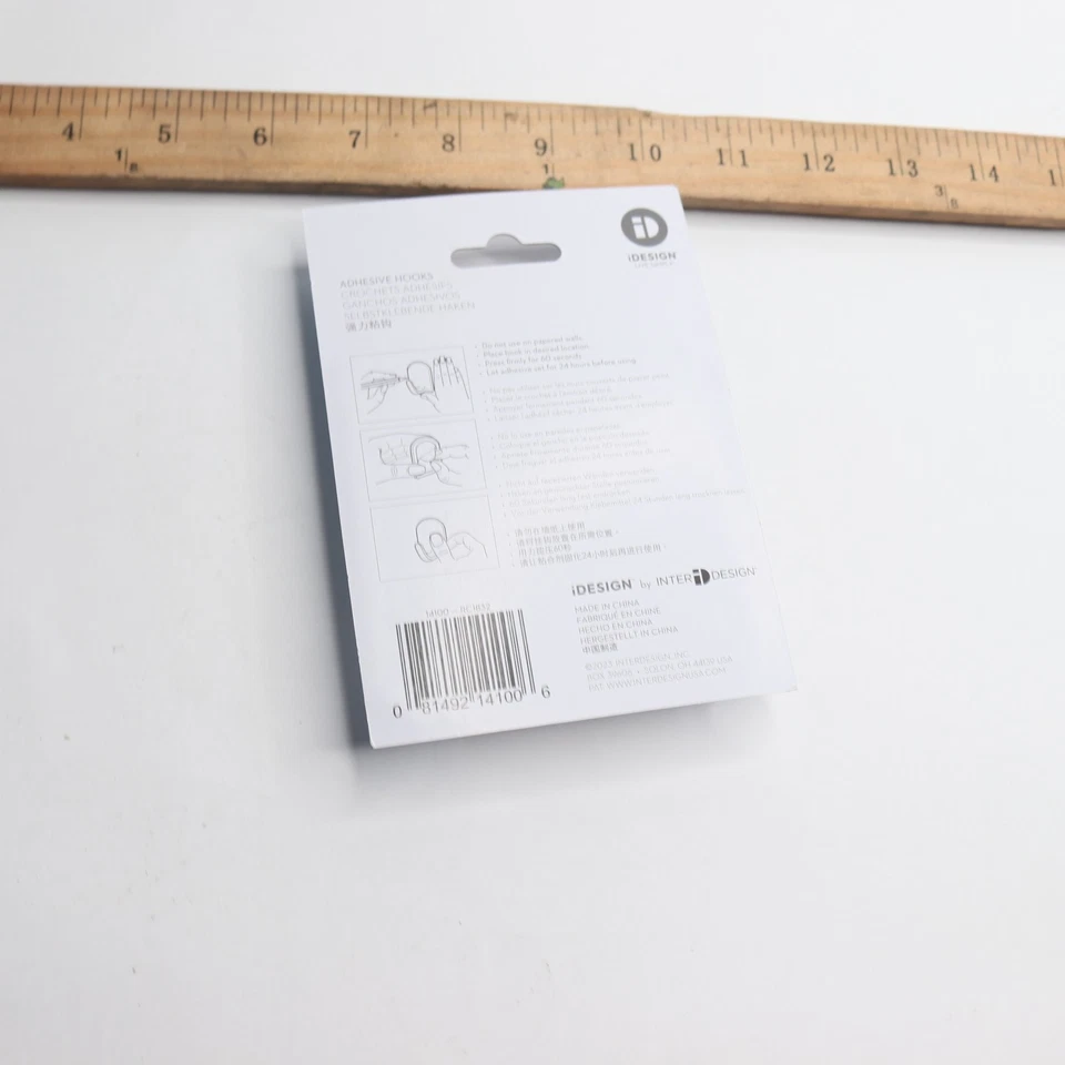 (6-Pk) IDesign Self-Adhesive Mini Hook Plastic Clear 14100 - Image 2 of 4