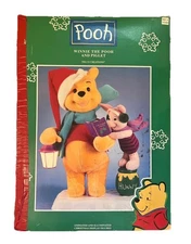 Vintage Telco WINNIE THE POOH w/ Piglet Motionette Animated Christmas Display!!!