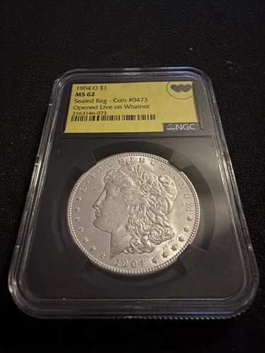 MS62 1904-O Morgan Silver Dollar NGC Sealed Bag