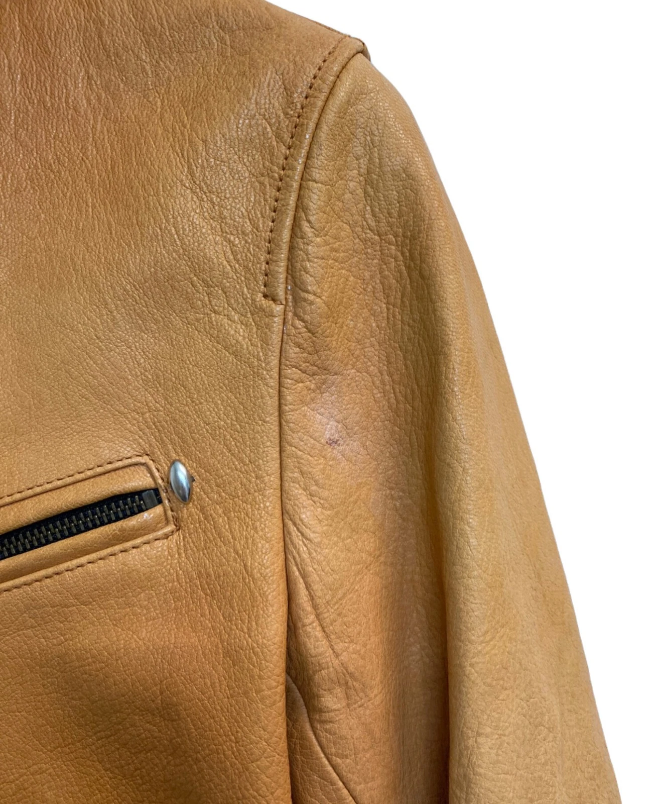 JACKROSE Studded Leather Riders Jacket Men's Size 3 Brown image 8