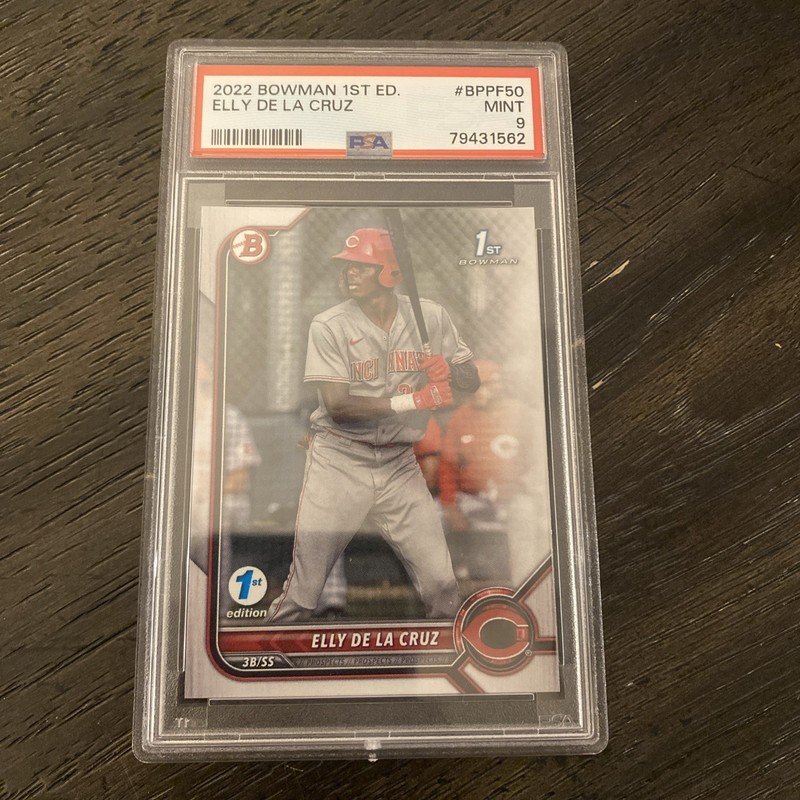 2022 Bowman 1st Chrome BCP-50 Elly De La Cruz PSA 9 Mojo Refractor Mega Box