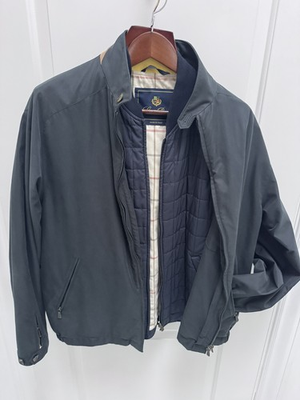 #ad Loro Piana Roadster Short Jacket Navy XL Zip In Quilted Vest Made in Italy $1195.00