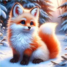 Diamond Painting Kits for Adults, Fox Diamond Art Kits for Beginners - DIY Full 
