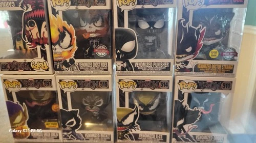 Funko Pop Lot of 8 Venomized Marvel exclusives Ghost Rider Punisher Carnage more