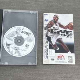 Sega Saturn NBA Live 97 Basketball EA Sports Video Game TESTED Works T-5015H