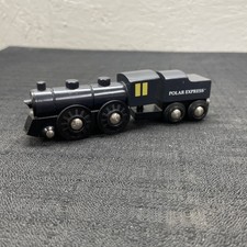 Vintage Brio Wooden Railway Polar Express Train Engine with Tender