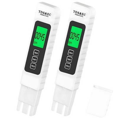 Pack Of 2 Digital Water Testing Device With Bright Screen For Solids And Reading