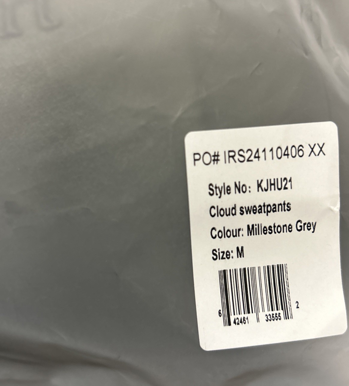 Comfrt Unisex Cloud Sweatpants In Millstone Grey Size M New