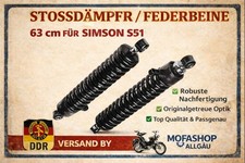 Federbeine Stossdämpfer Set Simson S50 S51 Enduro S70 SR50 2 Stk schwarz 360mm