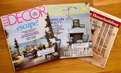 ELLE Decor Magazine June & July/August 2008  2 issues plus Fine Homebuilding