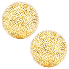 Inflatable Beach Balls, Summer Beach Balls Bulk, 16 Inch Glitter Gold Beach B...