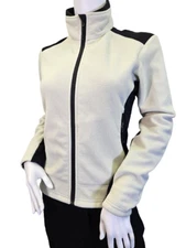 White and Black Womens Medium Jacket by REI Polar Tec