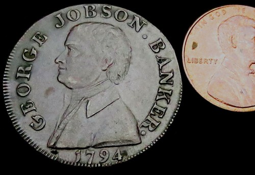 W984: 1794 Conder Token : George Jobson, Banker, Halfpenny : D&H Northampton 1 - Picture 2 of 2