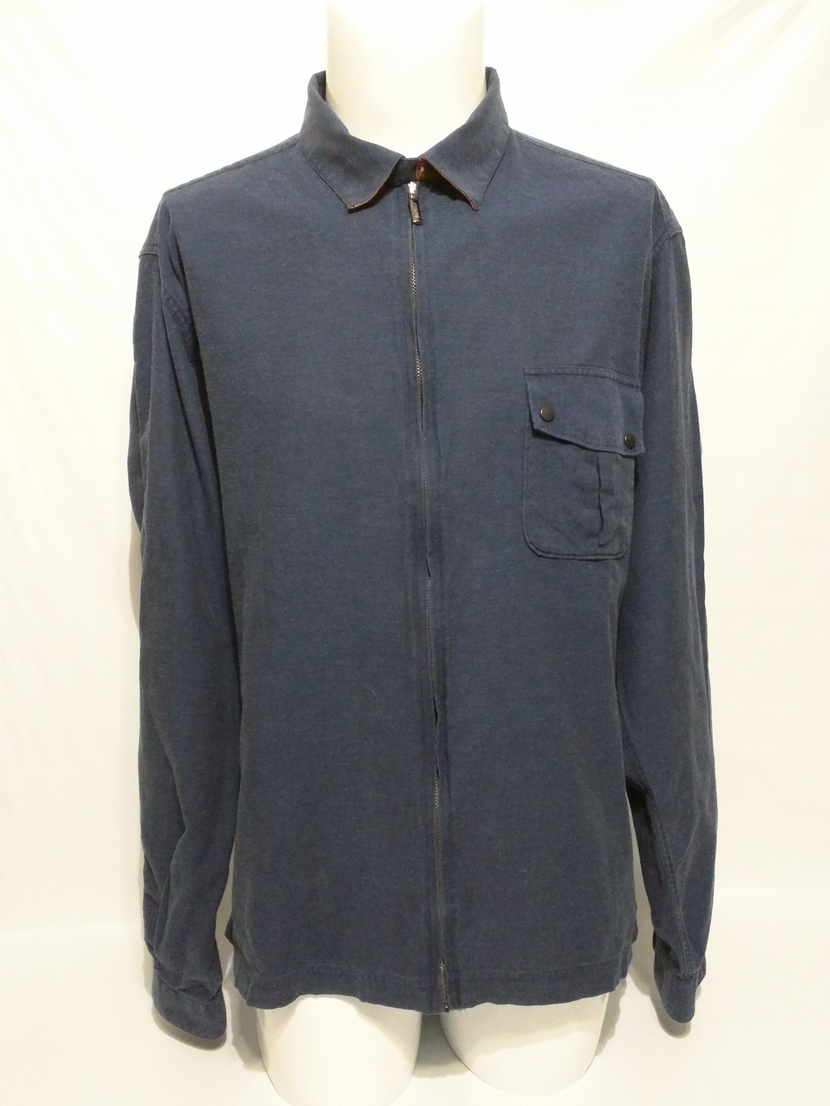 Barbour Navy Shirt Jacket Corduroy Collar Mens Size X… Gem