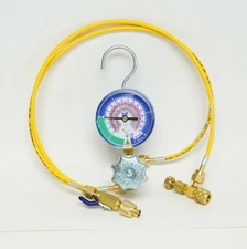 Yellow Jacket 61004 Single Valve Manifold with Hoses R290 R600a Hydrocarbon