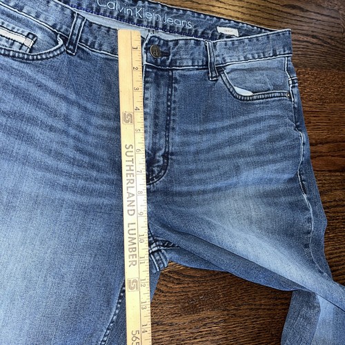 Calvin Klein Mens Size 36x27 Med Wash Straight Leg Denim Jeans - Picture 7 of 11