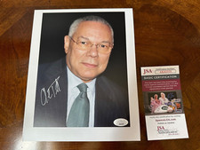 Secretary of State Colin Powell Signed 8x10 Photograph- JSA Authenticated- COA