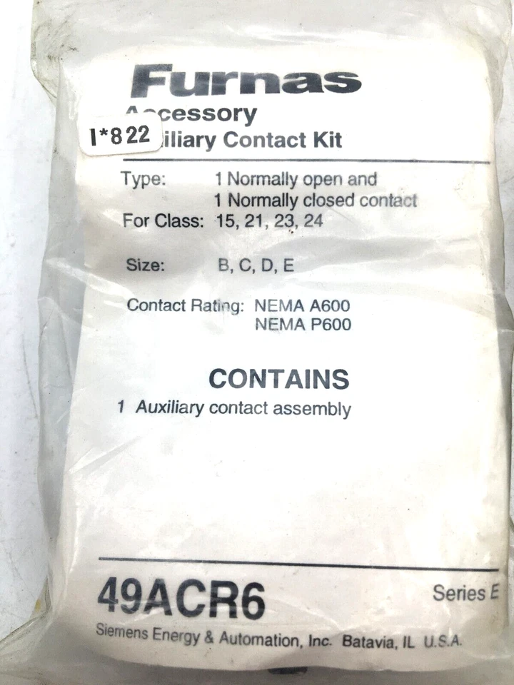 Furnas Lot of 2 Auxiliary Contact Assembly 49ACR6 NIP - Image 2 of 3