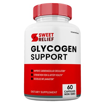 Sweet Relief Glycogen Control Capsules,  Blood Vessel Supplement (1 Pack)