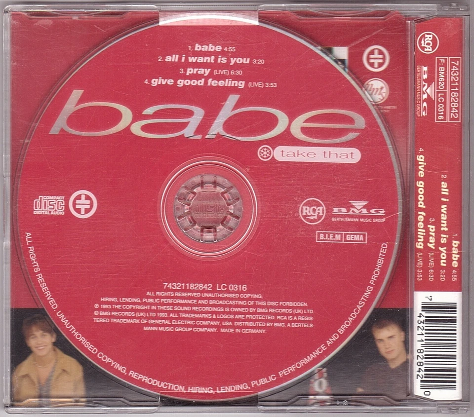 Take That - Babe (Maxi-CD 1993) - Bild 2 von 2