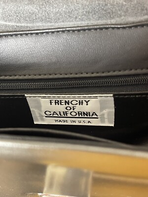 Vintage Frenchy of California Gray Pewter Leather Clutch  display picture 2