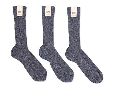 Gant Rugger Men's Dress Socks, Lot of 3 - Heathered Blue - OS ESF17050
