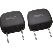 Factory OEM GM GMC Terrain Leather Headrests Two Black Mojave Stitching 84621052