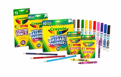 Crayola Back To School Supplies for Girls & Boys Amazon Exclusive Art Set 80 pc