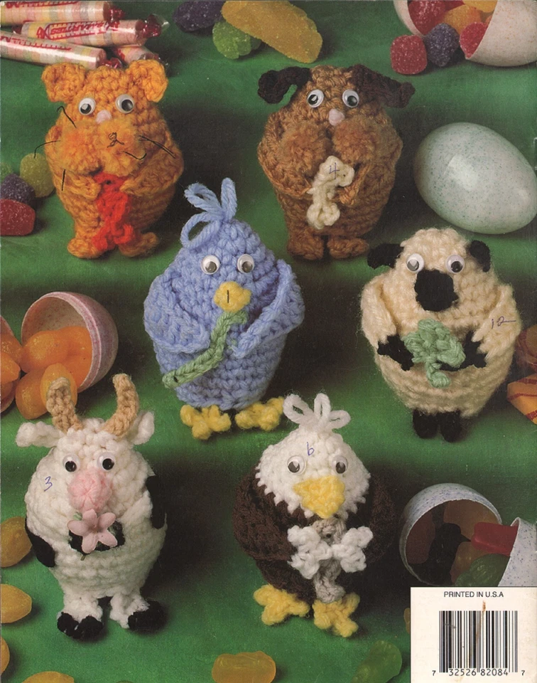 Animal Egg-stravaganza Crochet Book Patterns Easter Egg Chicken Cow Bunny Pig - Image 2 of 2