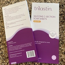 Trilastin Recovery Silicone Scar Sheets C-Section 4 Reusable Sheets 9.85 Wide