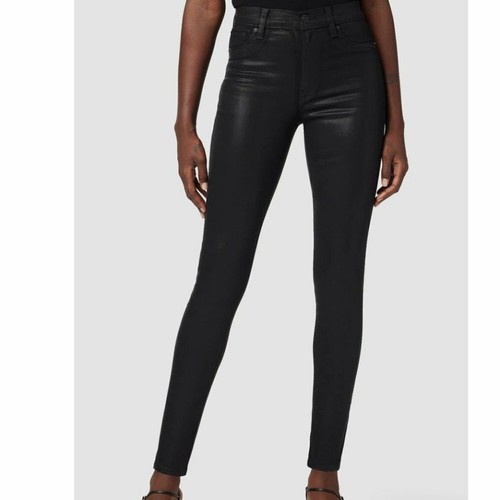 HUDSON Barbara High-Rise Super Skinny Ankle Jean in Noir Coated Sz 30 - NWT!!!