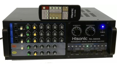 Hisonic Dual Channel MA3800K Karaoke Mixing Amplifier