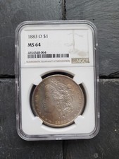 1883 O Morgan Silver Dollar NGC MS64 Toned