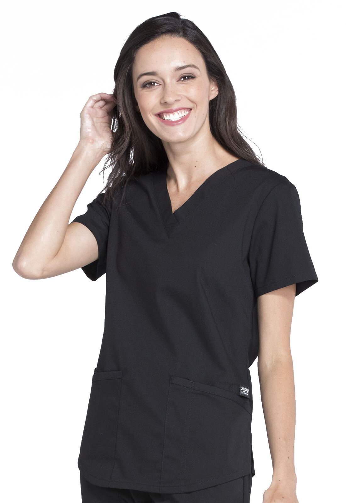 Scrubs Cherokee Workwear Professionals V Neck Top WW665 BLK Black Free