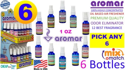 #ad AROMAR 1 oz 😍 100% HIGHLY CONCENTRATED OIL AIR FRESHENER SPRAY Lot of 6 Bottles $26.95