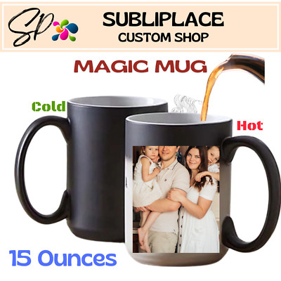 Personalized 15 Oz. Magic Cup . Color Changing Coffee Mug Add Custom Photo/Text