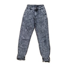 Jeans Damen Größe 34 Schwarz Grau Von Amisu Mit Bundfalten Schlaufen...