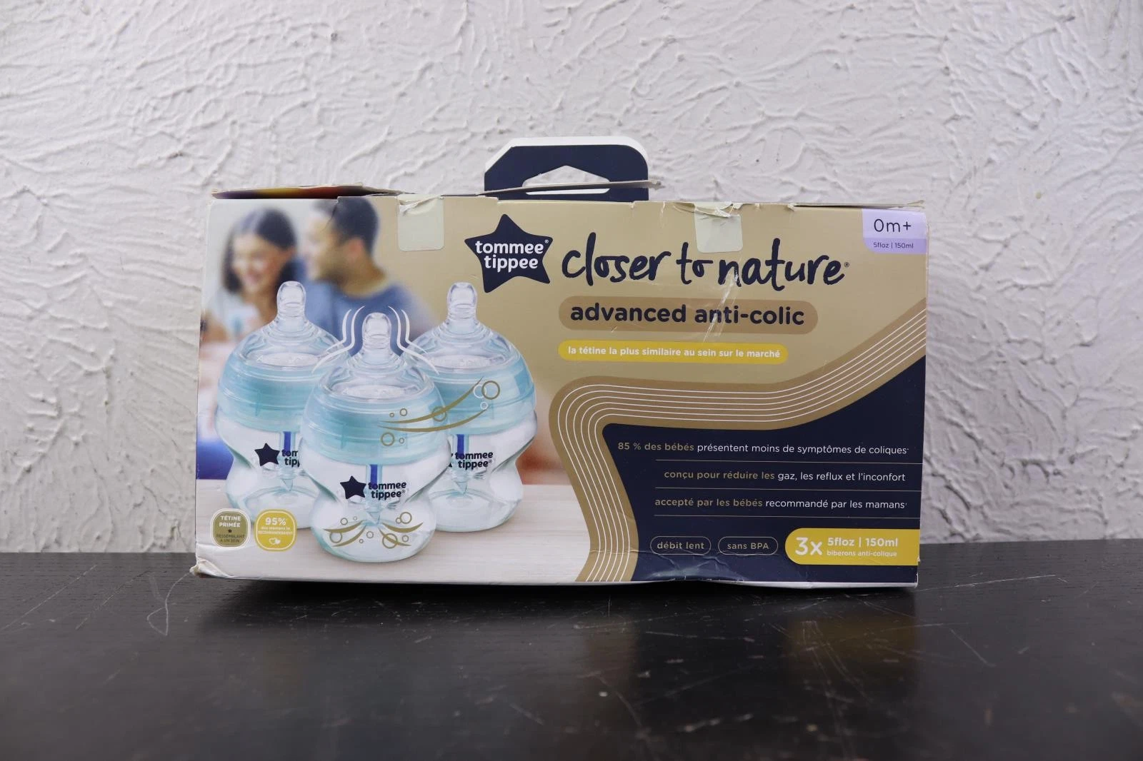 Tommee Tippee Closer to Nature 9oz Advanced Anti-Colic 0m+ 3 Bottle Set New