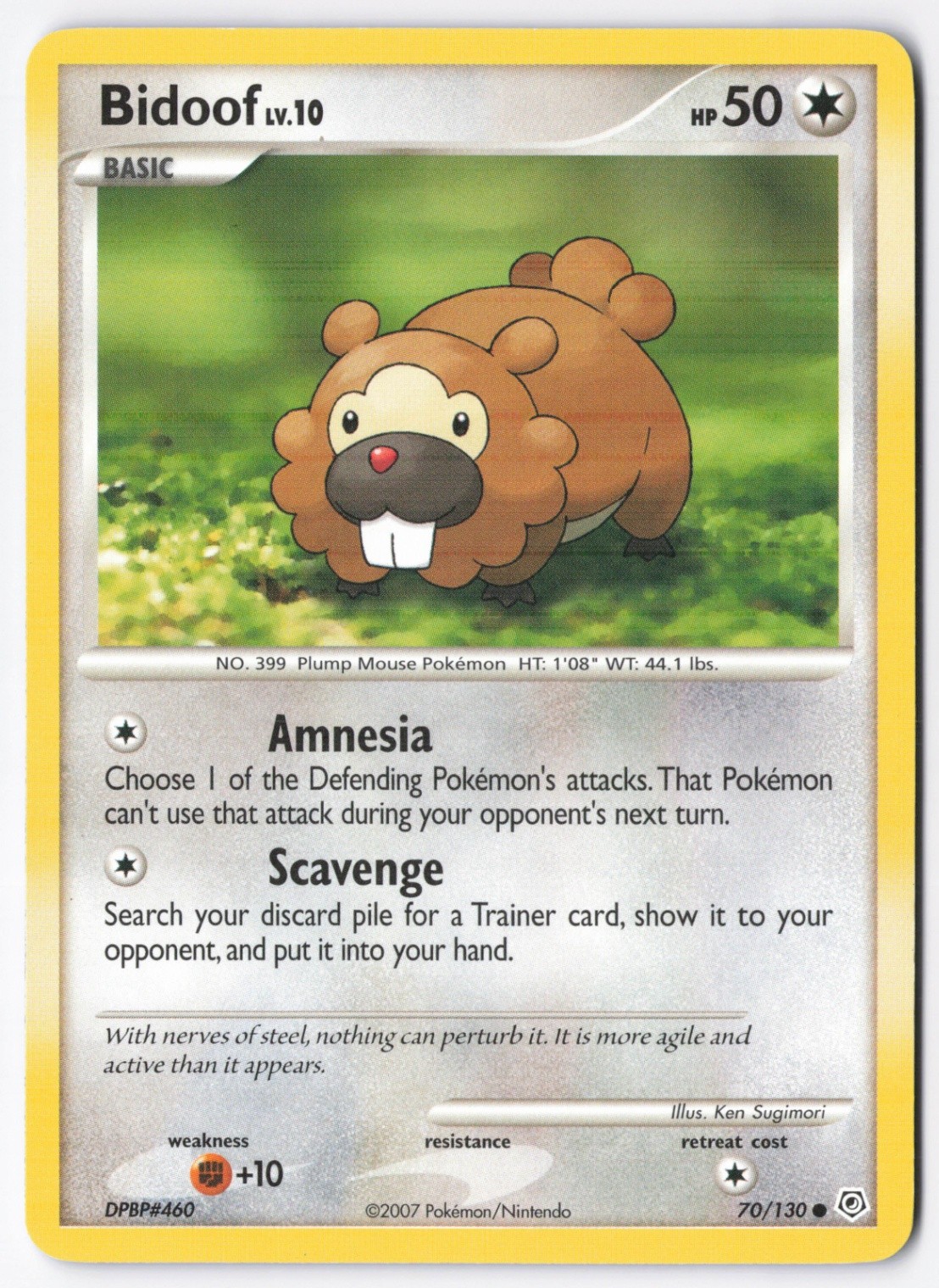 Bidoof Normal Common Diamond and Pearl 70/130 LP