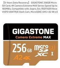 Micro Sd Gigastone 256 GB 4k Extreme MAX High Speed w/ Adapter