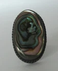 Vintage Sterling Silver Abalone Ring 925 Mexico Size 6 1/2