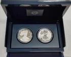 2012-S American Silver Eagle PF and Reverse Proof Two Coin Set in OGP w/COA