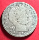 1895S US Barber SILVER Quarter "San Francisco"! VG+ Details! Old US Coin!