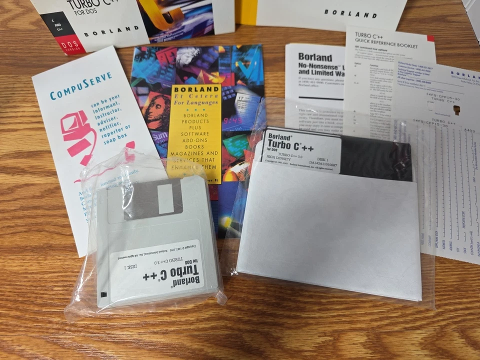 Vintage Borland Turbo C++ for DOS 3.0 Appears Complete 3.5 Floppys Tested! - Image 2 of 4