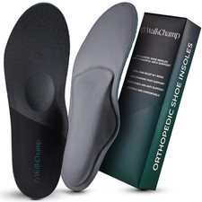 Plantar Fasciitis Insoles Men's Women High Arch Orthotic Shoe Inserts for Fla...