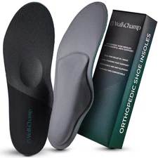 Plantar Fasciitis Insoles Men's Women High Arch Orthotic Shoe Inserts for Fla...