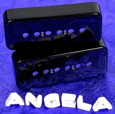 Lindy Fralin Pickup Cover Set,  Black P90 Soapbar, #LFBSB
